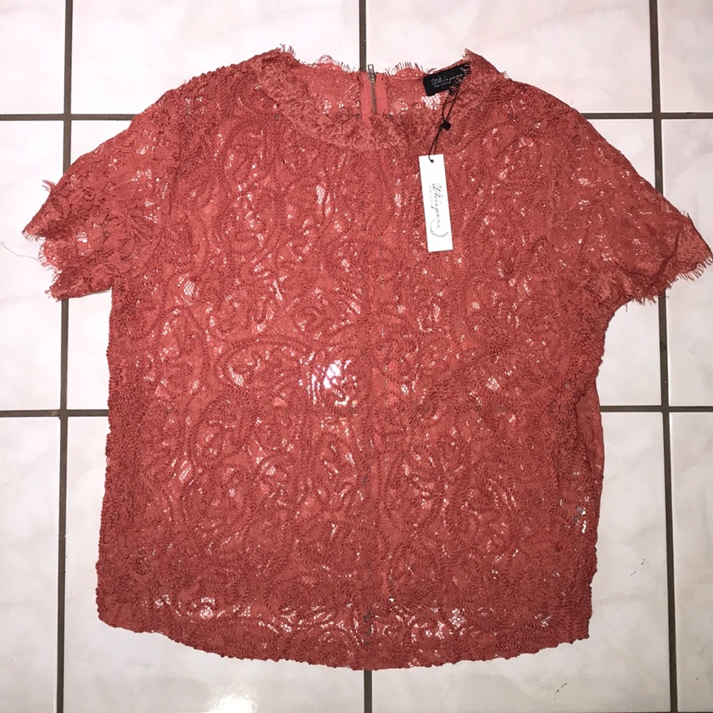 Burnt Orange Lace Top
